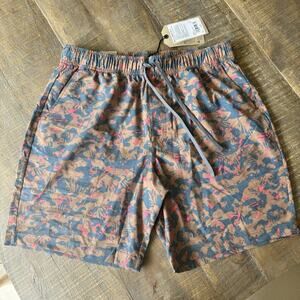 NWT PrAna Men's Sz XL Board Shorts Swim Trunks Gym Metric E-Waist Fresca Camo